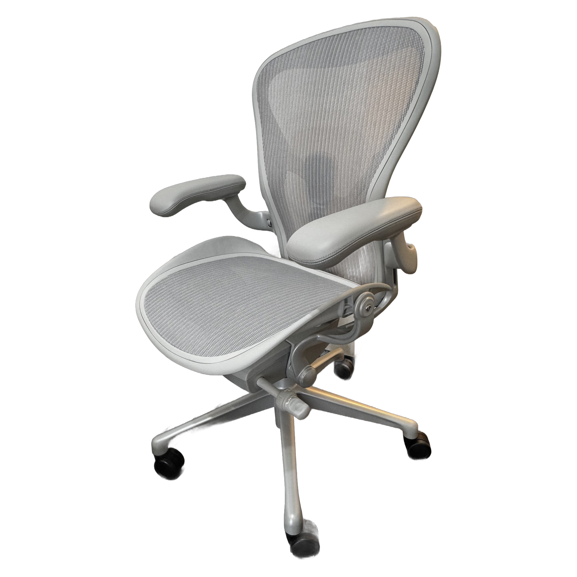 Gray mesh office chair